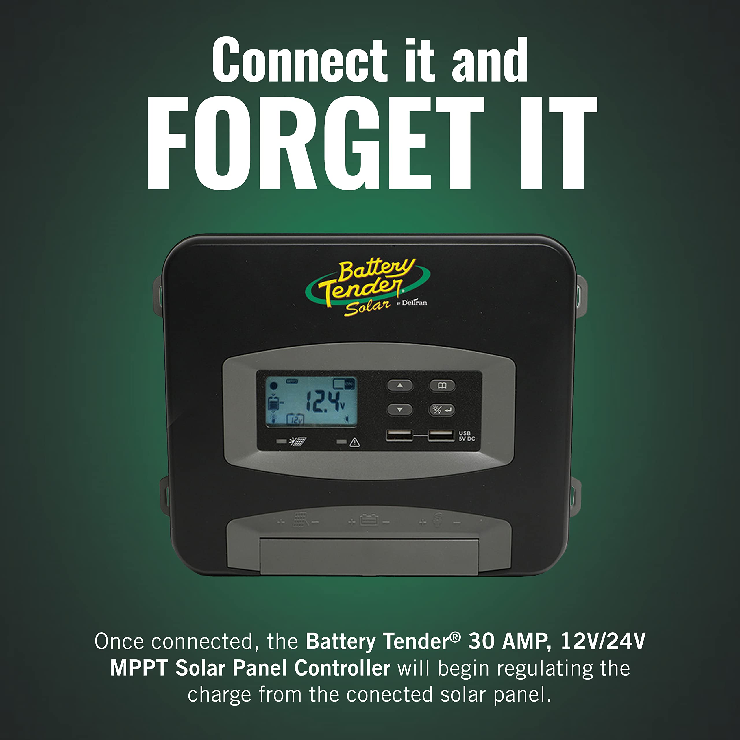 30 AMP MPPT Solar Charge Controller with LCD Screen - 12V/24V Battery Charger for Lead Acid, AGM, Gel & Lithium Batteries - Ideal for RVs, Boats, Off-Grid Solar Systems & Home Backup Power