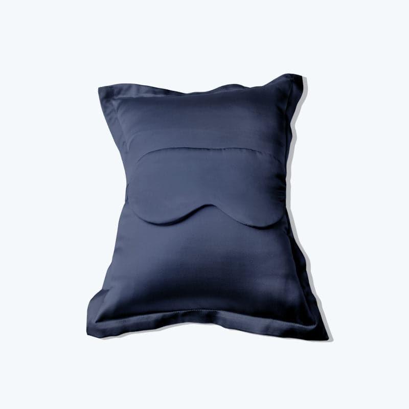 Luxury Silk Travel Pillow and Sleep Mask Set - 2 Piece Comfort Kit for Airplane, Car & Home Use