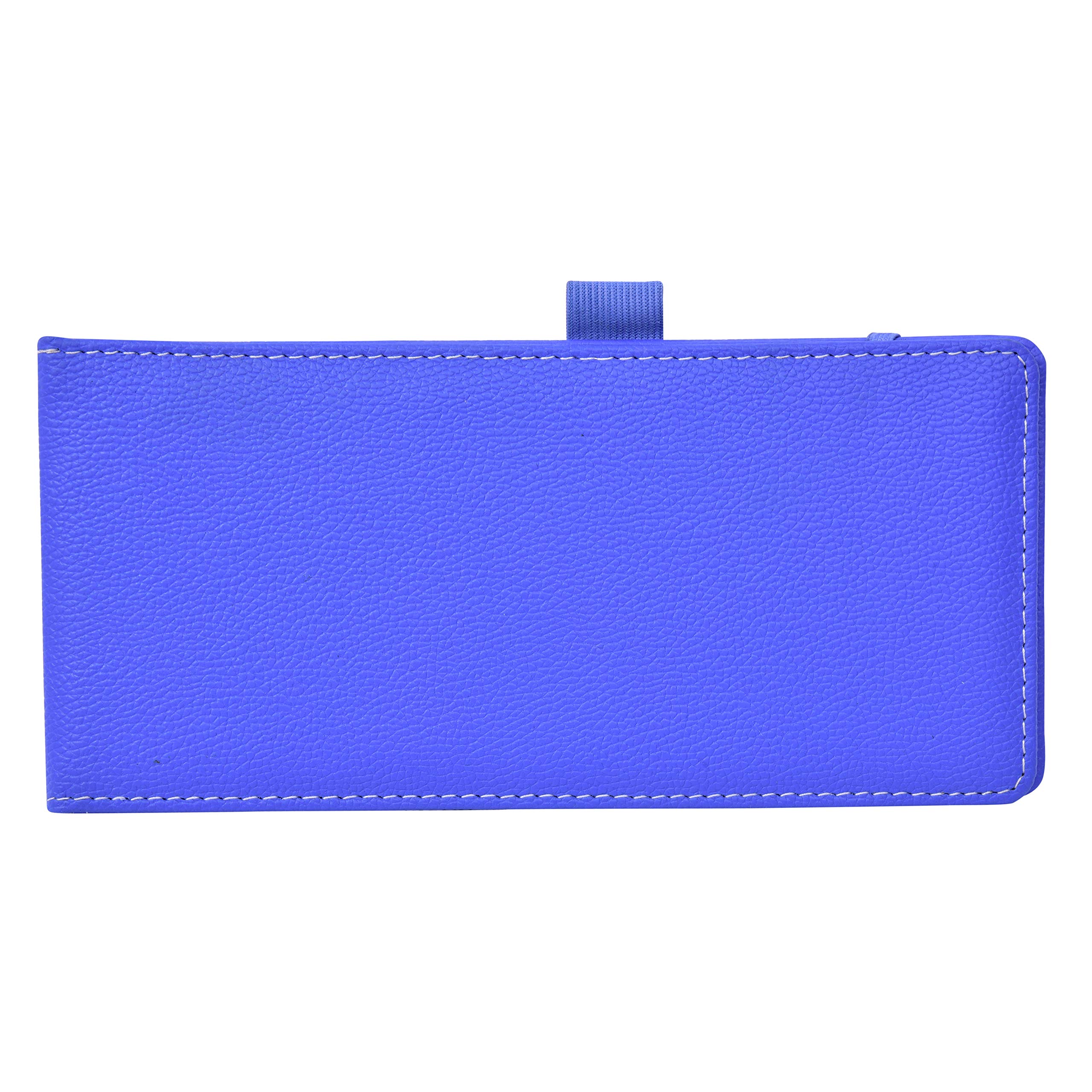 Premium Leatherette Checkbook Holder & Card Organizer - Navy Blue Wallet for Checks, Credit Cards, and IDs | Perfect for Office, Travel, and Everyday Use