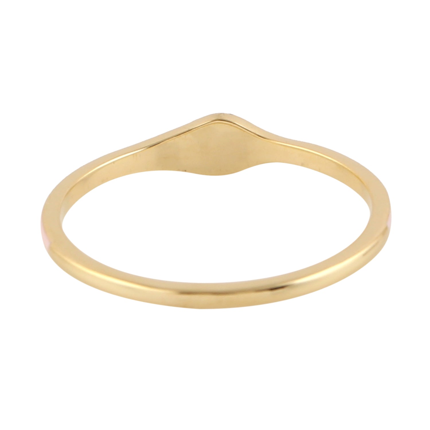 14K Yellow Gold Bezel Set Ice Diamond Band Ring - Elegant Enamel Jewelry for Women | Perfect for Engagement, Wedding, Anniversary & Everyday Wear