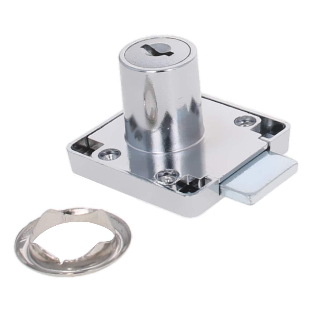 MroMax Drawer Cabinet Lock - Zinc Alloy Cylinder Lock with Keyed Alike Design (1 Pack) - Secure Cupboard, Desk & Showcase for Home & Office Safety