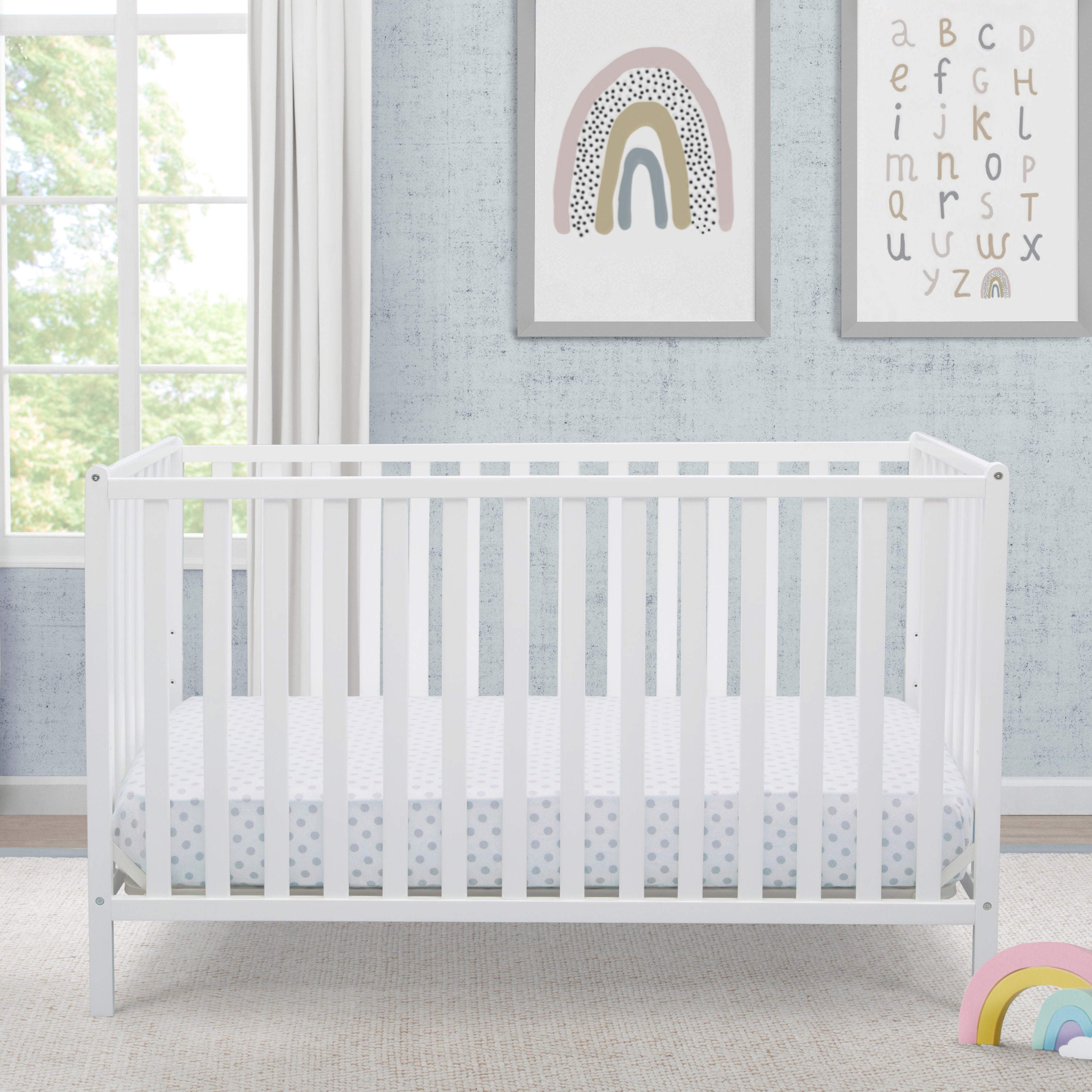 Heartland 4-in-1 Convertible Baby Crib - Toddler Bed, Daybed & Full-Size Bed - Safe Nursery Furniture for Newborn to Adult - Perfect for Baby Rooms, Daycare Centers & Guest Bedrooms