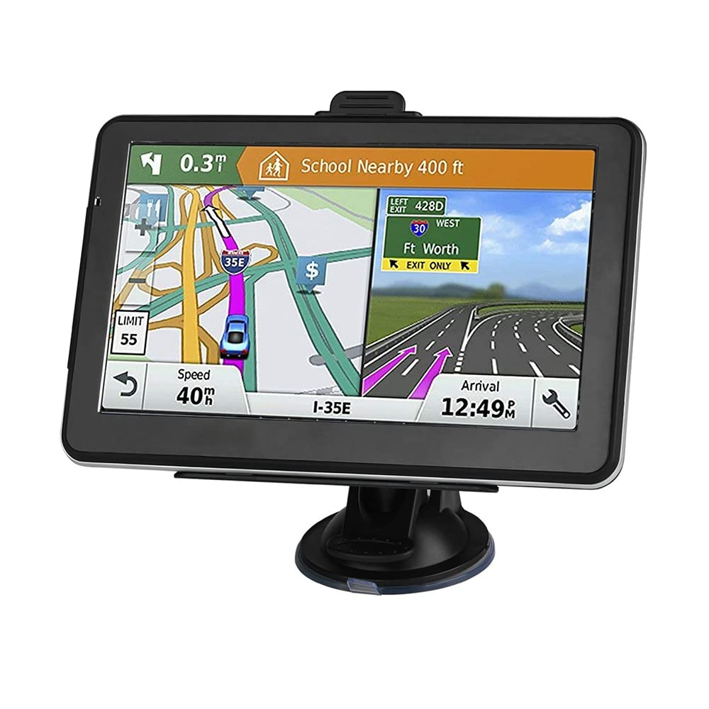 7 Inch GPS Navigation for Truck RV & Car - Free Lifetime Map Updates, Speed Warning & Driver Alerts | Commercial Driver GPS with Large Screen | Perfect for Long-Haul Trucking, RV Road Trips & Daily Commuting (Black)
