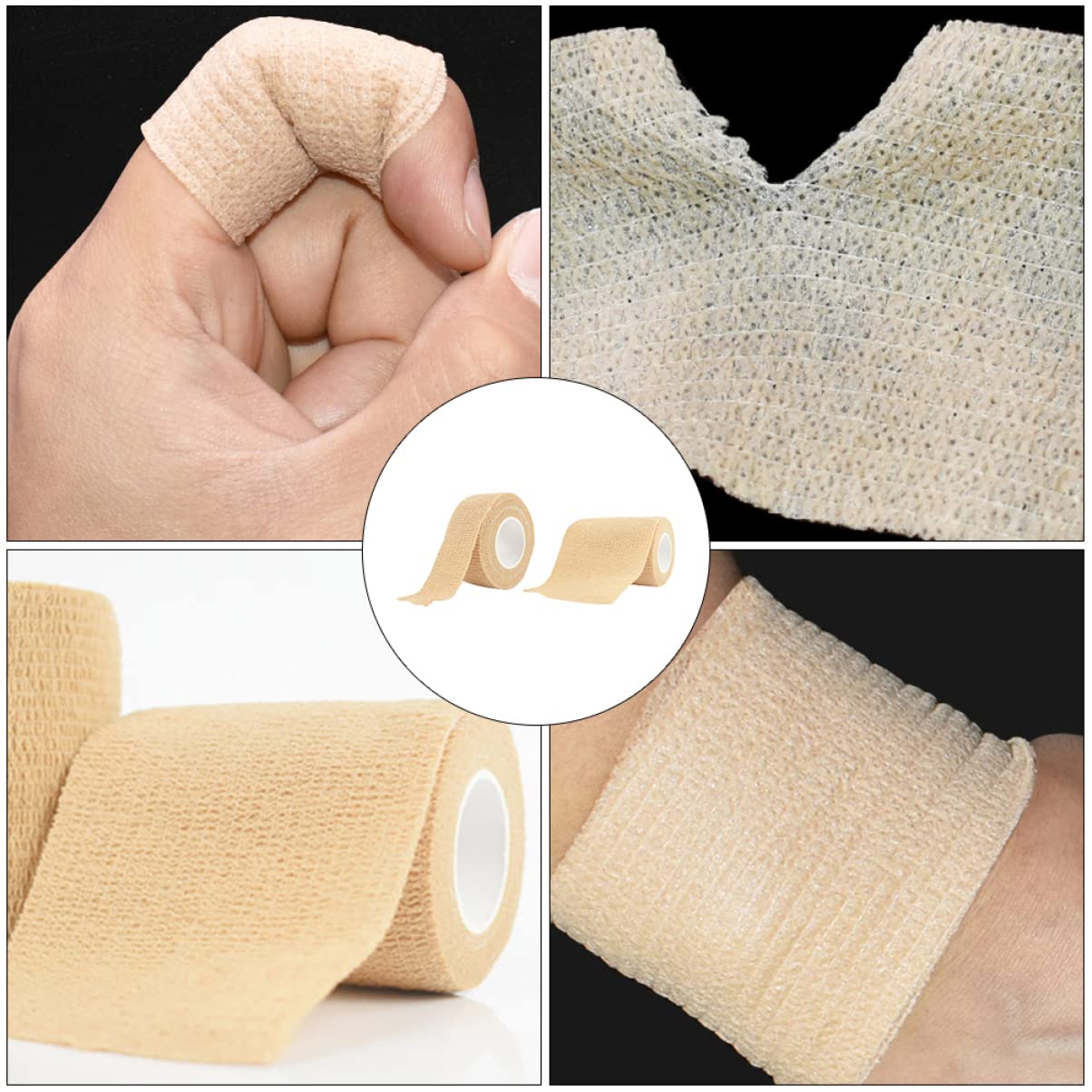 FOMIYES 2-Pack Self-Adhesive Elastic Sports Tape - Breathable & Stretchy Athletic Wrap for Ankle, Wrist & Knee Support - Perfect for Running, Basketball, Volleyball & Workout Injury Prevention