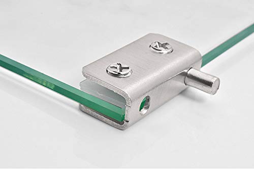 2 Pack NUZAMAS Cabinet Door Pivot Hinges Set - Upper & Lower Installation, Glass Door Hinge Latch with Clamps for Kitchen Cabinets, Wardrobes & Display Cases (Heavy Duty Hardware for Smooth Door Movement)
