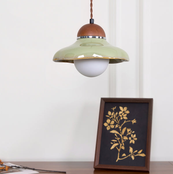 Edmund Ceramics Pendant Light - Handcrafted Modern Hanging Lamp for Kitchen Island, Dining Room & Bedroom Lighting Decor