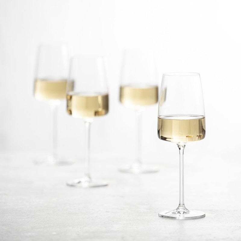 Premium Fortessa Sensa White Wine Glasses - Set of 6 Crystal Clear Stemware for Chardonnay, Sauvignon Blanc & Riesling - Perfect for Dinner Parties, Wine Tasting & Romantic Evenings