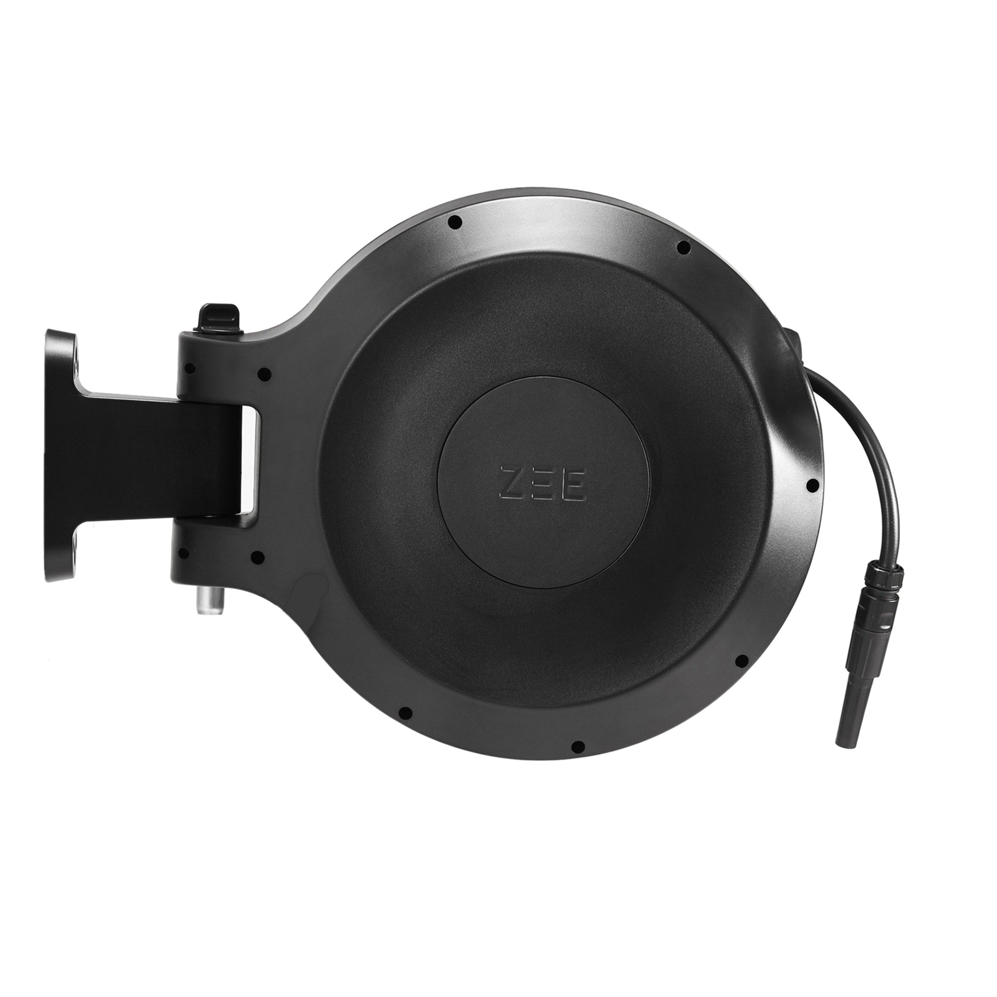 ZEE Mirtoon 30M Heavy Duty Garden Hose Reel with Automatic Rewind - Black | Durable Water Hose Storage for Lawn, Yard, and Outdoor Cleaning