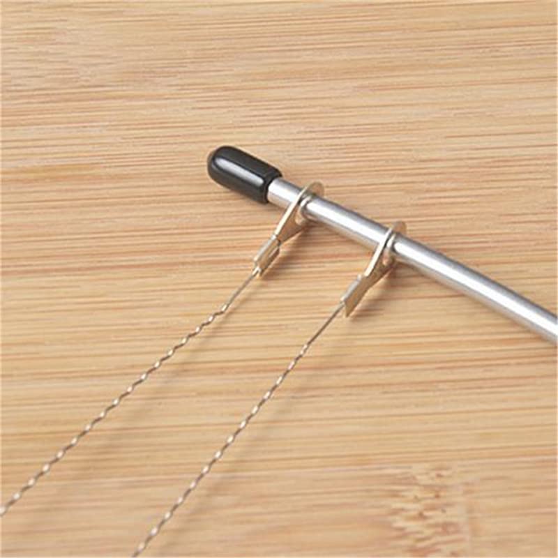 Adjustable Stainless Steel Cake Leveler Slicer - Professional Wire Cake Cutter for Baking, Wedding & Birthday Cakes - Perfect for Leveling, Slicing and Molding Homemade Cakes (Ideal for Bakers, Home Chefs & Cake Decorating Enthusiasts)
