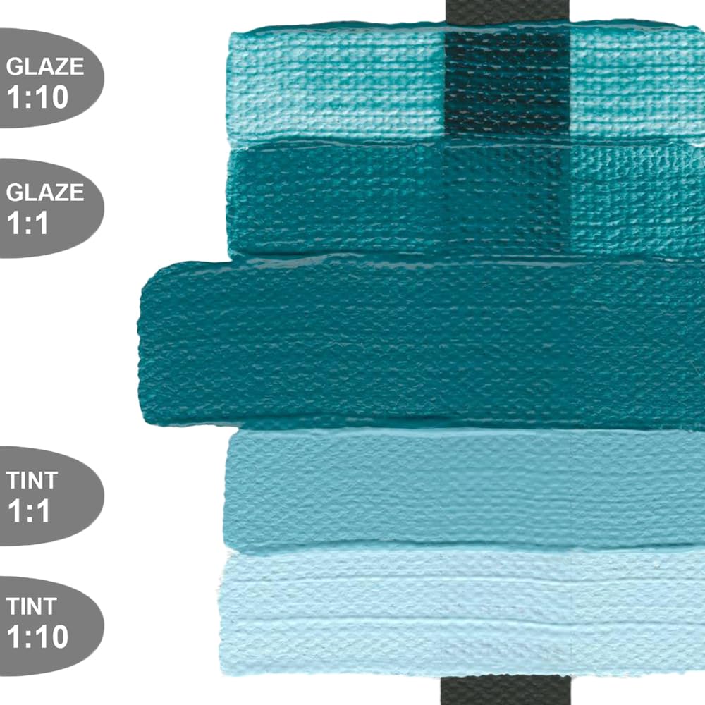 GOLDEN Heavy Body Acrylic Paint - Cobalt Turquoise (32 fl oz Jar) | Professional Grade Semi-Opaque Artist Paint for Canvas, Murals & Mixed Media Art
