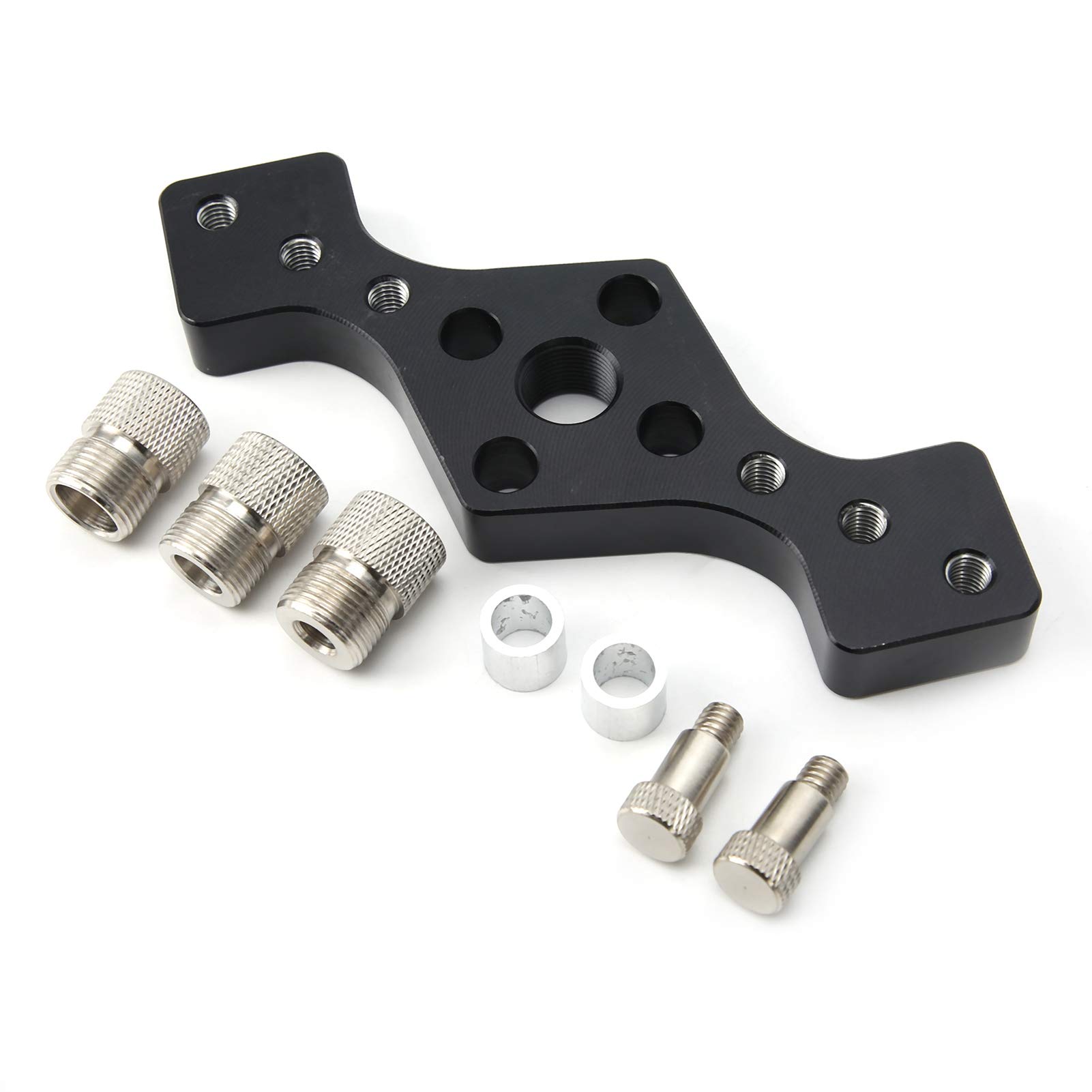Self-Centering Dowel Jig Kit - Aluminum Alloy Woodworking Drill Guide for Straight Holes & Precise Positioning | Perfect for Cabinet Making, Furniture Assembly & DIY Wood Projects
