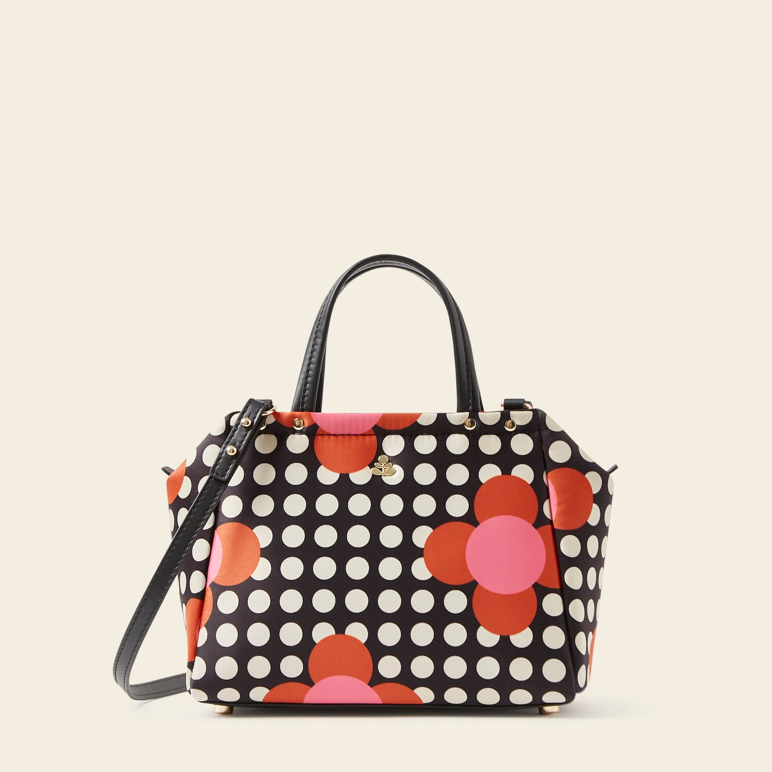 Stylish Fuchsia Flower Polka Dot Concertina Crossbody Tote Bag for Women - Perfect for Concerts, Travel, and Everyday Use