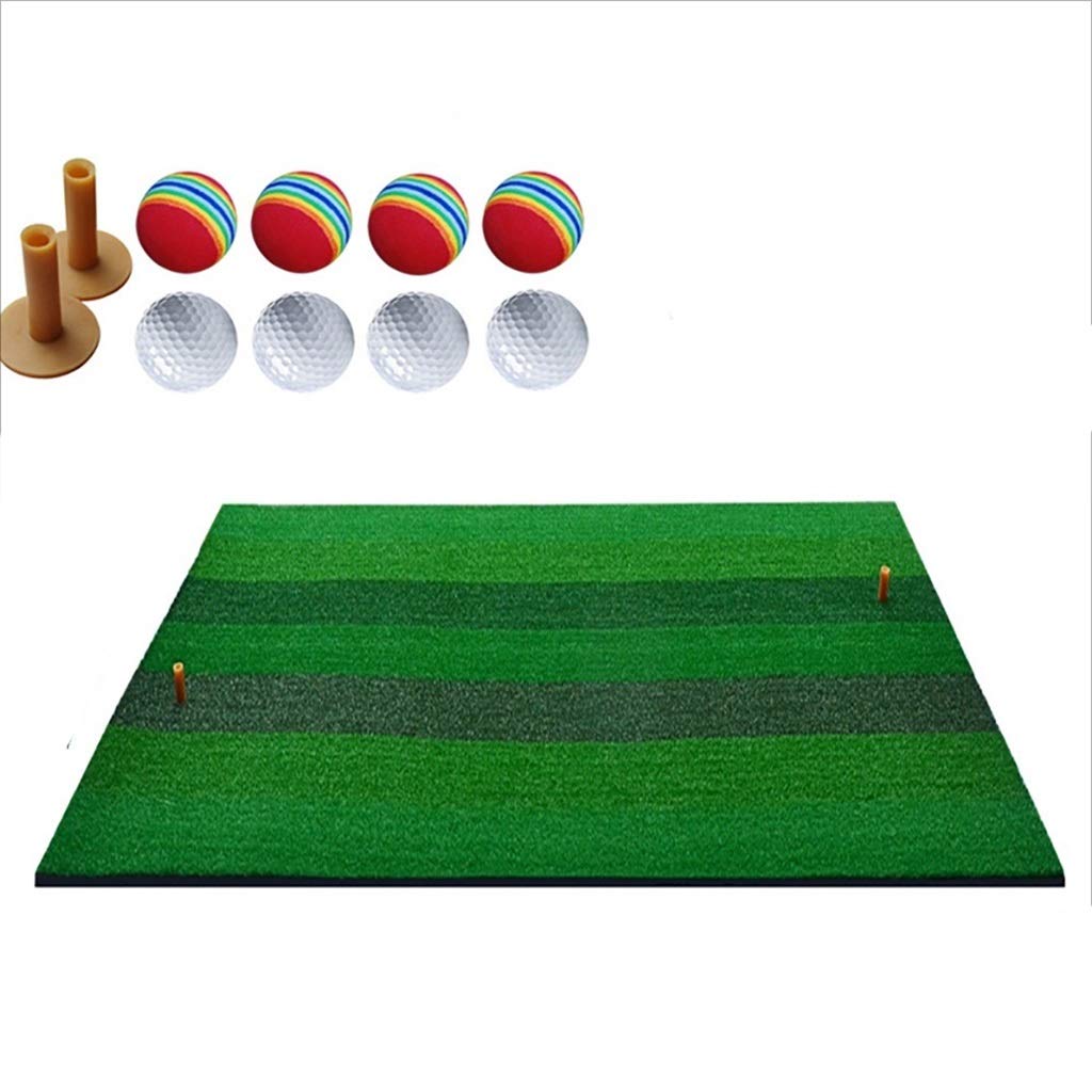 Premium ZSH Golf Practice Mat - 100cm x 100cm Artificial Turf Putting Green with Golf Tees - Perfect for Indoor/Outdoor Backyard, Office & Training - Improve Your Short Game Skills