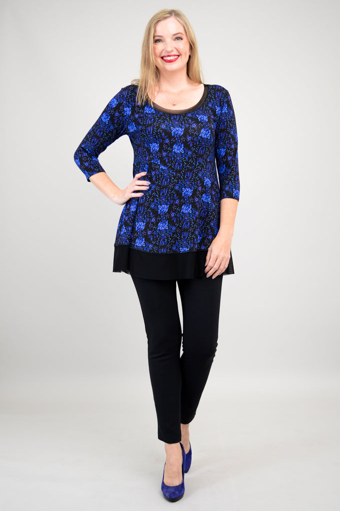 Flora Top - Rosemary & Bamboo Print Women's Blouse | Final Sale | Perfect for Casual Outings, Office Wear & Summer Fashion