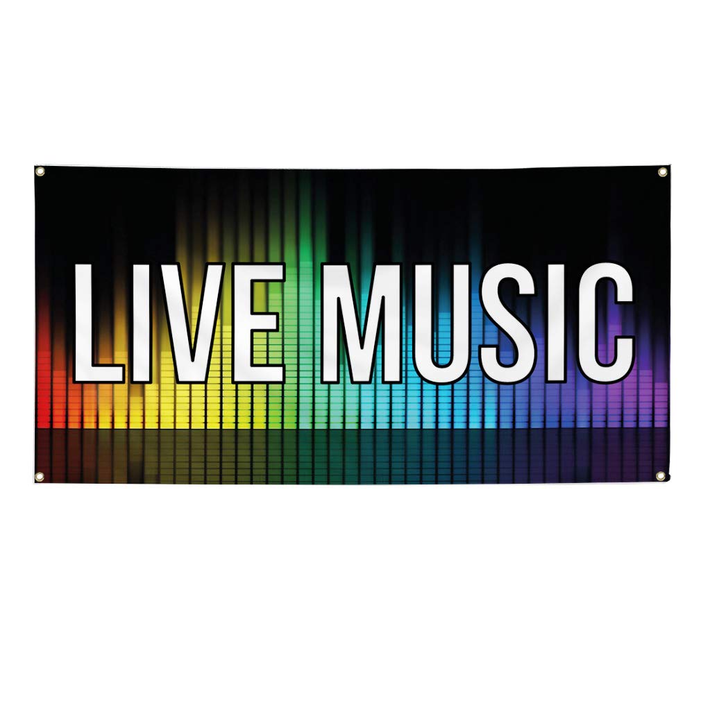 Custom Vinyl Banners - 60x144 Inches with 10 Grommets | Weatherproof Outdoor Sign for Business Advertising, Live Music Events & Yard Signs | Heavy-Duty Industrial Printing for All Weather Conditions (Perfect for Storefronts, Festivals, and Construction Sites)