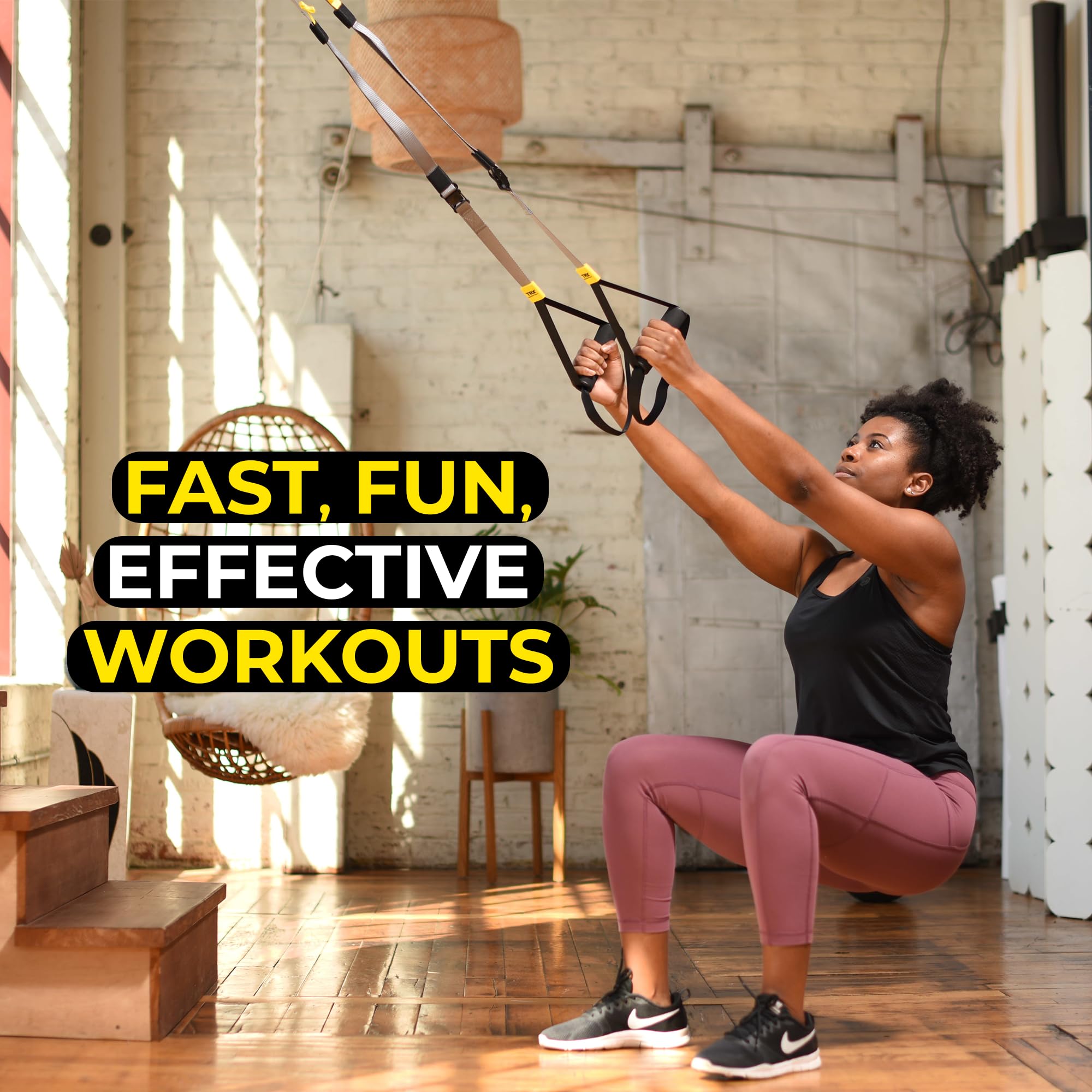 TRX GO Suspension Trainer System - Portable Full Body Workout Equipment for Home & Outdoor Fitness | Lightweight Training Tool for All Levels | Fast & Effective Strength Exercises (Grey) | Perfect for Travel, Apartment Workouts & Park Training
