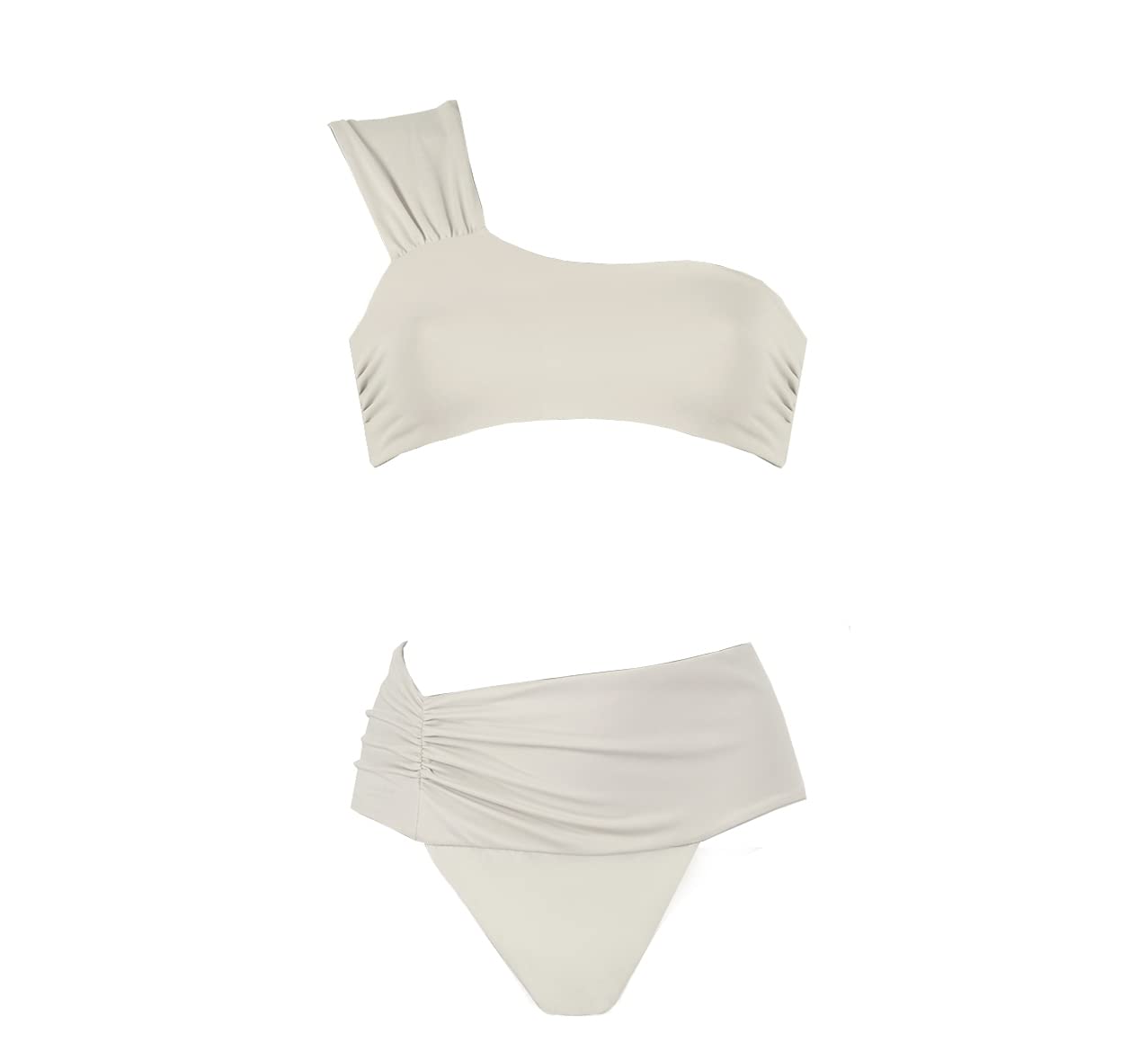 LE CHIAPPETTE Gorizia - One Shoulder Bikini Top for Women, Adjustable Straps, Unique Asymmetrical Design, Perfect for Beach, Pool, and Summer Vacations