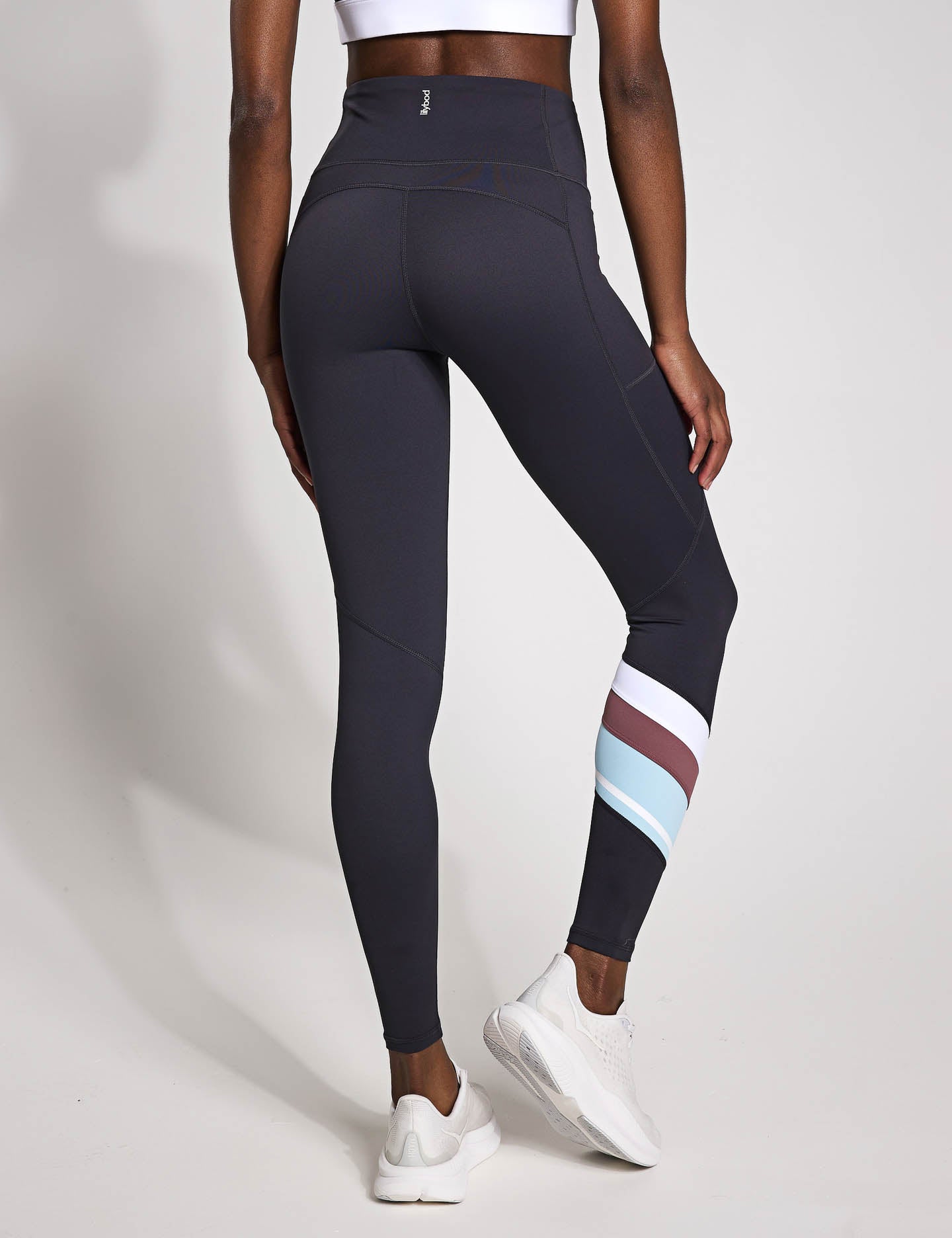 Limitless Legging - Charcoal & Pale Blue High Waist Yoga Pants for Women | Perfect for Workouts, Lounge & Everyday Wear