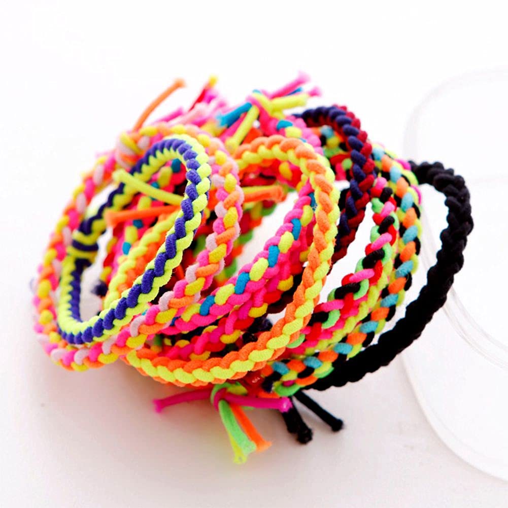 30 Pack Super Stretch Braided Hair Ties for Women - Soft Elastic Ponytail Holders & Hair Bands - Perfect for Workouts, Yoga, Office & Everyday Use