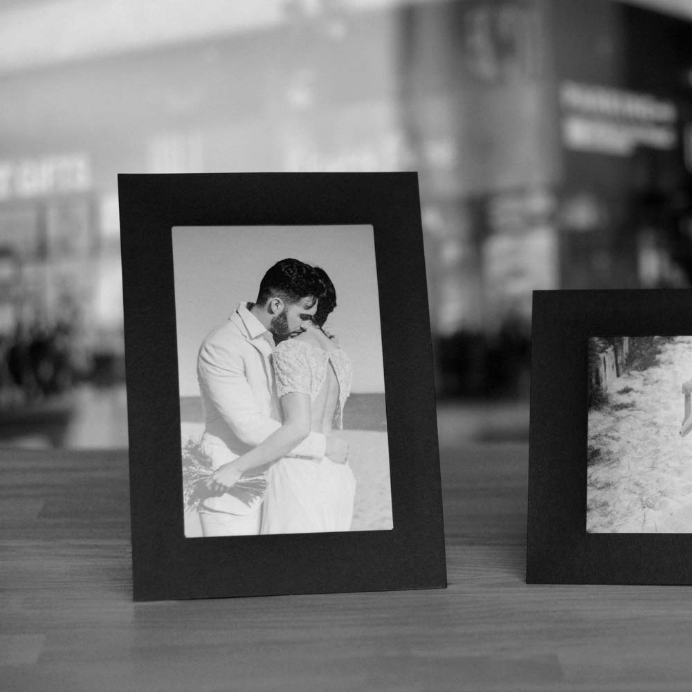 Monolike 100-Pack 4x6 Black Photo Frame Box Set - Holds 4x6 Pictures | Perfect for Home Decor, Wedding Photos & Office Displays