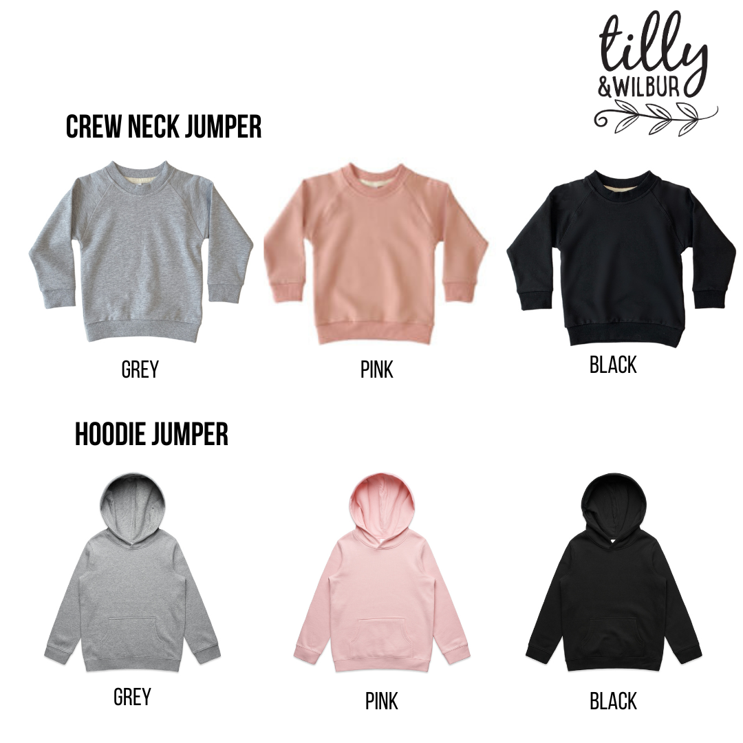 Big Sister Jumper - Cute Matching Outfits for Siblings, Family Photo Outfits, Twin Sister Clothes, Comfortable Cotton Knitwear for Girls