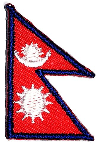 Nepal Flag Embroidered Patch - Military Tactical National Country Flag Emblem for Backpack, Hats, Jackets & Jeans - Perfect for Travel, Cosplay & DIY Sewing Crafts (09)