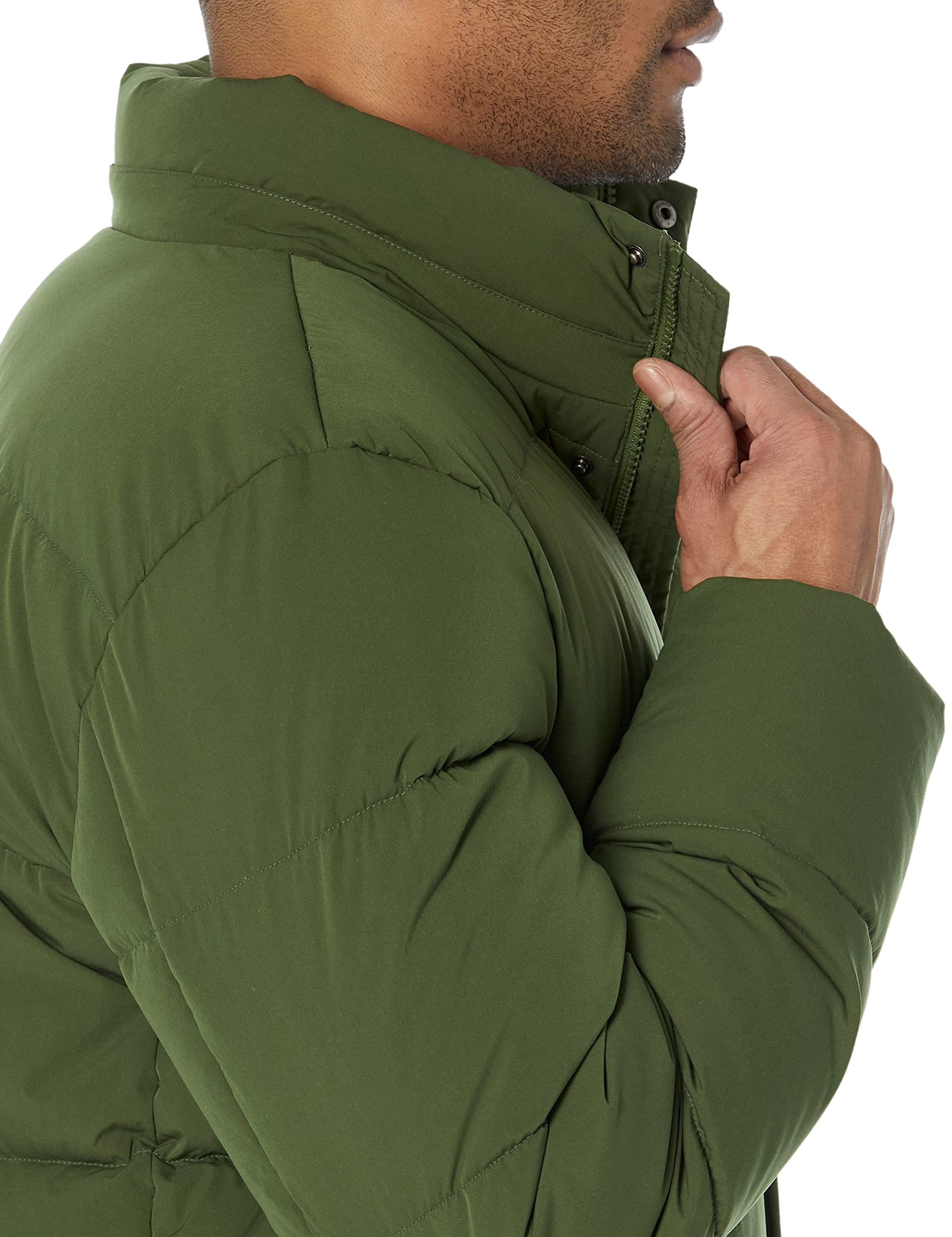 Amazon Essentials Men's Hooded Long Puffer Coat - Lightweight Winter Jacket with Water-Resistant Shell, Warm Down Alternative for Cold Weather - Perfect for Outdoor Activities & Daily Commute