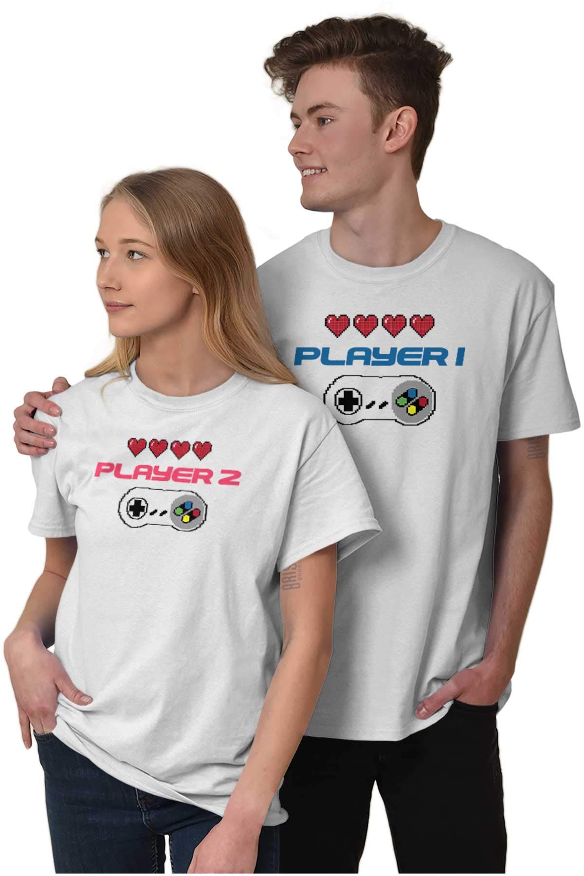 Gaming T-Shirt for Couples, Siblings & BFFs - Cool Graphic Tees for Gamers - Perfect for Gaming Nights & Matching Outfits