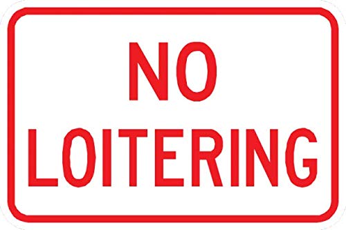 Vinyl Safety & Warning Stickers Bundle - No Loitering, Warehouse Signs - 3 Pack (3.5
