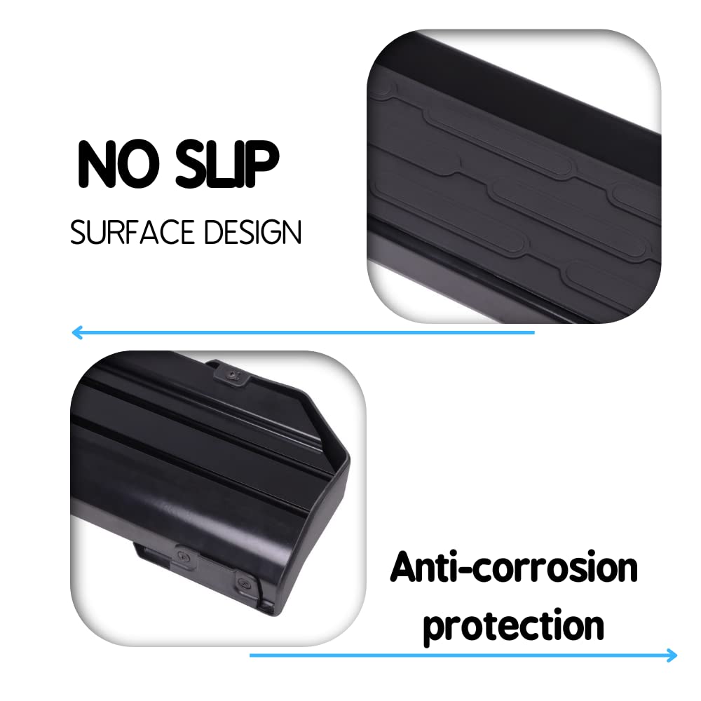 2021-2025 Ford Bronco 4 Door Side Steps Running Boards - Heavy Duty Nerf Bars with Non-Slip Surface | Perfect for Off-Roading, Camping & Daily Use Accessories