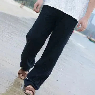 Premium Men's Linen Pants - Breathable & Comfortable Summer Casual Trousers for Beach, Travel & Relaxation