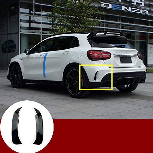 Black Rear Bumper Spoiler Air Vent Outlet Trim Cover for Mercedes-Benz GLA X156 GLA45 AMG (2013-2018) - Enhance Style & Aerodynamics for Luxury SUV Driving