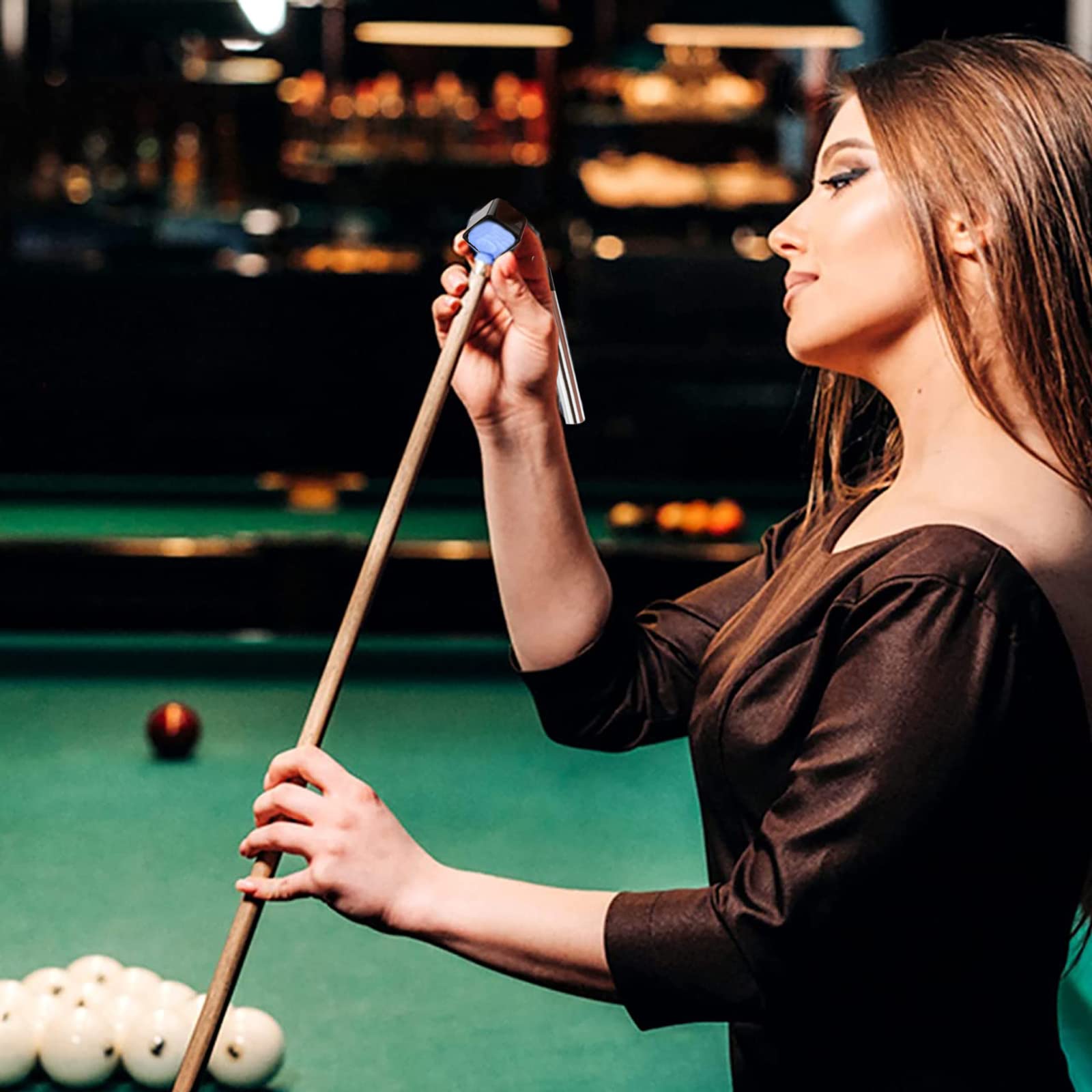 TRINKA 2-Pack Billiard Chalk Holder with Cue Tip Pricker - Portable 2-in-1 Pool Table Accessory for Snooker & Billiards - Perfect for Home Game Rooms, Bars, and Pool Halls