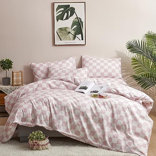 Pink White Grid