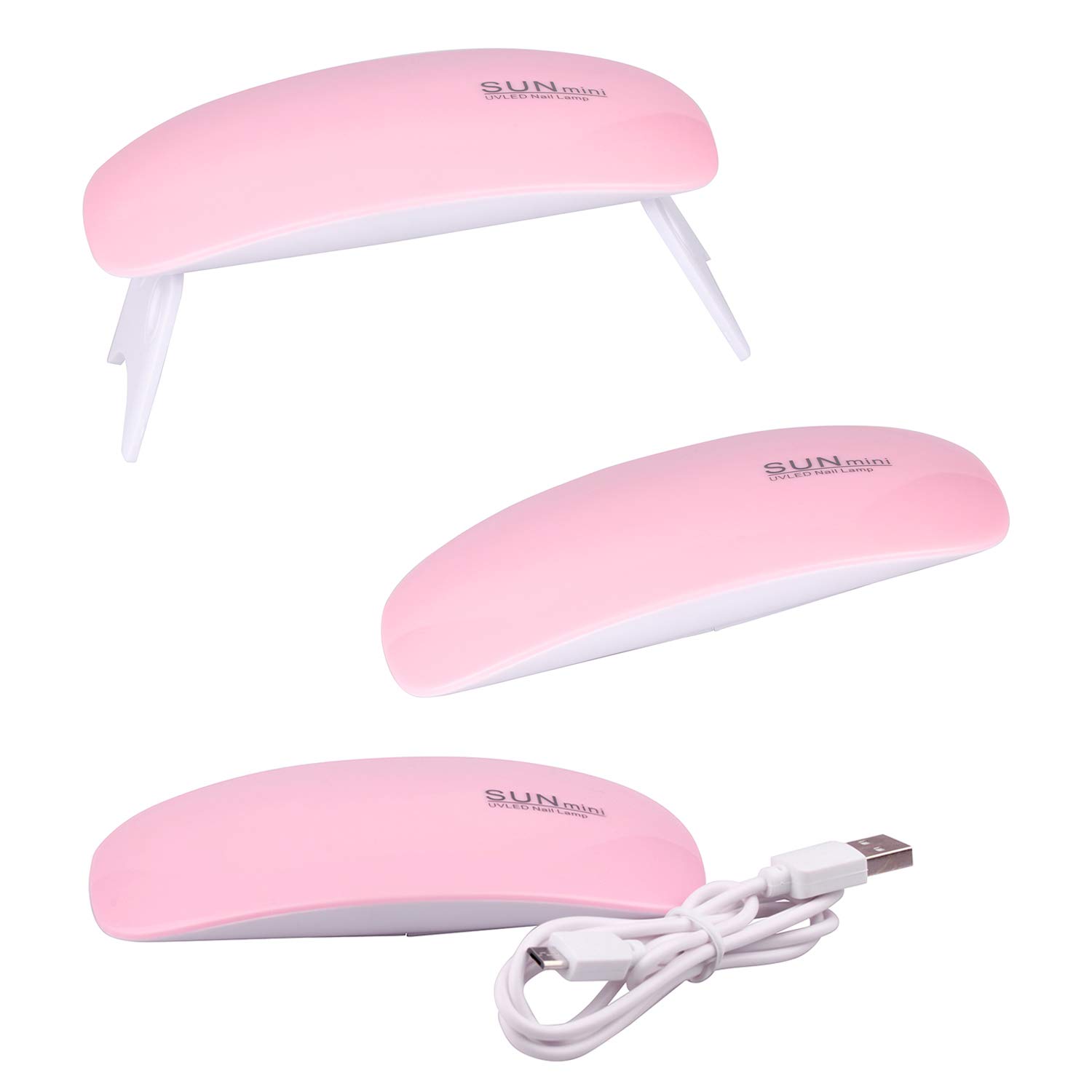 Foldable LED UV Nail Dryer Lamp - Pink for Gel Polish | Home & Salon Use