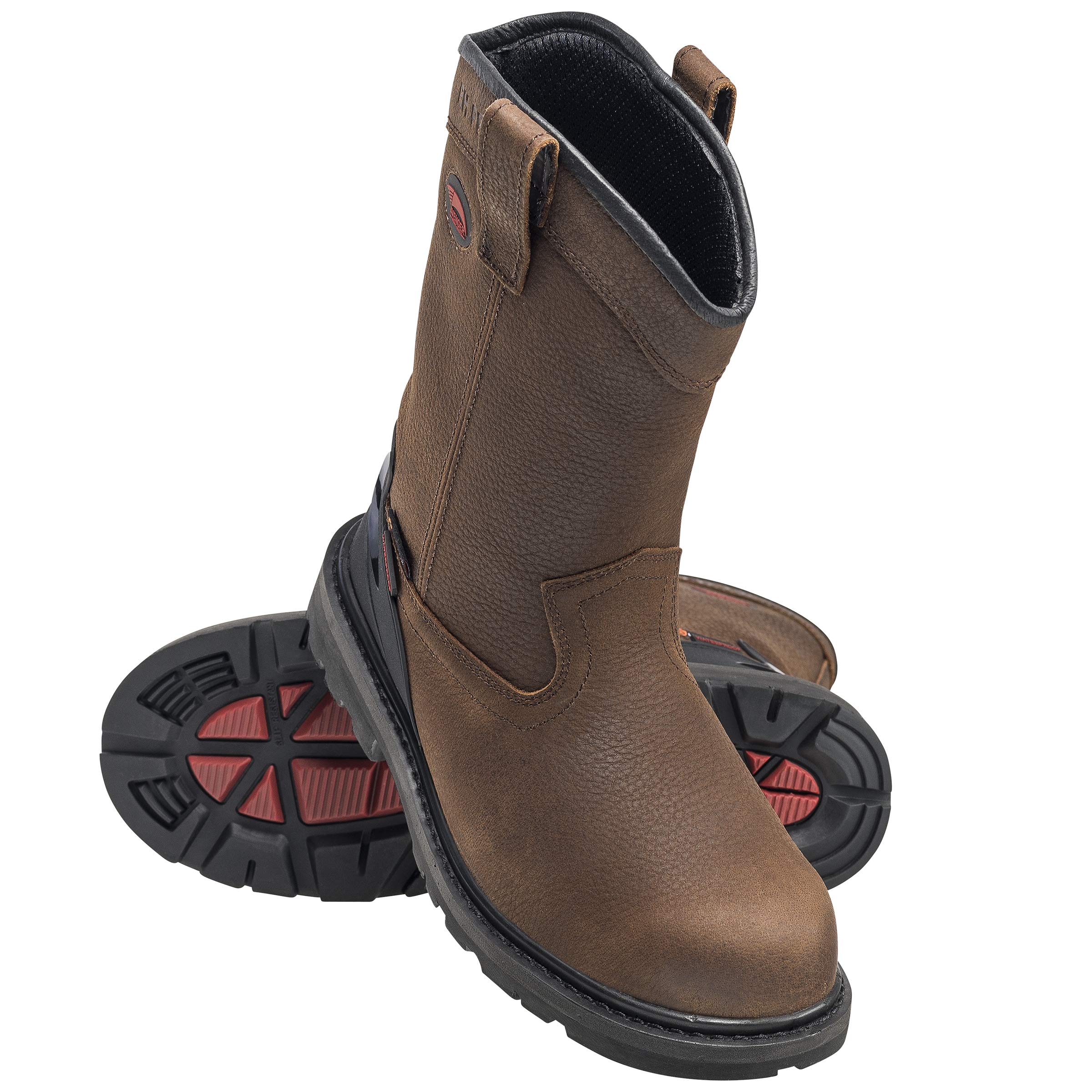 Avenger A7676 Men's EH PR Waterproof Wellington Work Boots - Steel Toe, Electrical Hazard, Slip Resistant - Size 7.5 6E Wide - Ideal for Construction, Oil Rig & Heavy Duty Work Environments