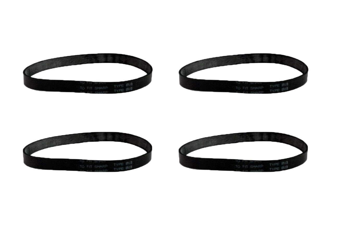 4-Pack Vacuum Belts Compatible with Sharp EC12TWT4 Vacuum Cleaner - Replacement Belts for Efficient Cleaning at Home & Office