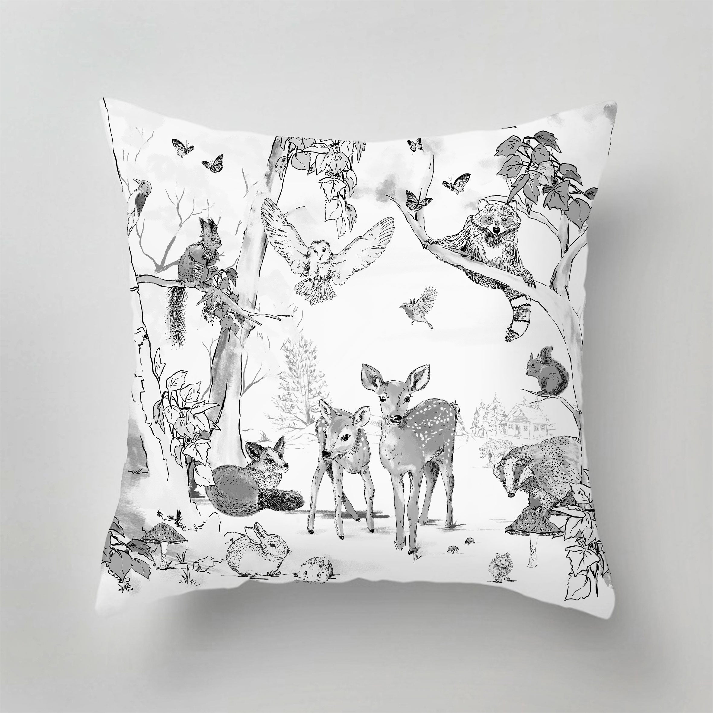 Magical Forest Indoor Pillow - Soft & Comfortable Decorative Throw Pillow for Living Room, Bedroom, and Sofa