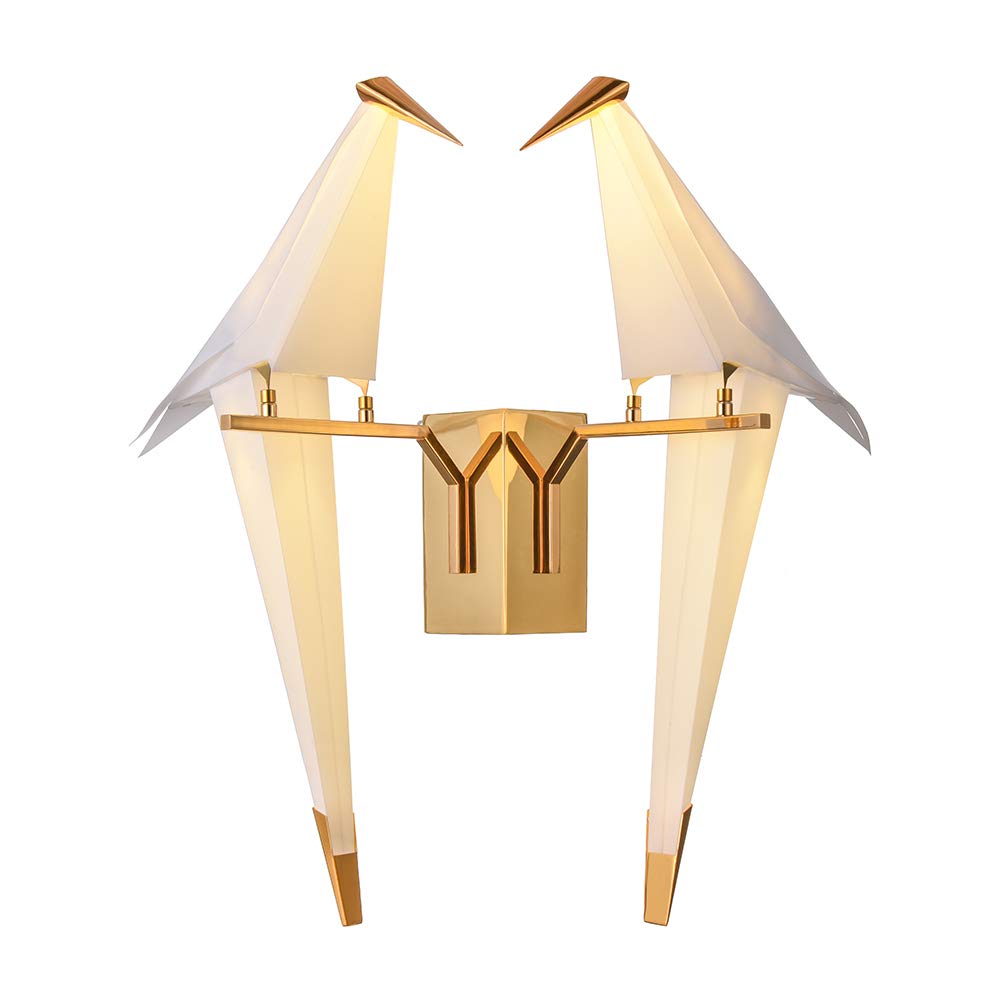 NIUYAO Vivid Bird Wall Lamp - Retro Antique Wall Mount Fixture, Stylish Sconces Lighting for Living Room, Bedroom & Hallway - Modern Plastic Small Wall Light (2-Pack) - Perfect for Home Decor & Ambient Lighting