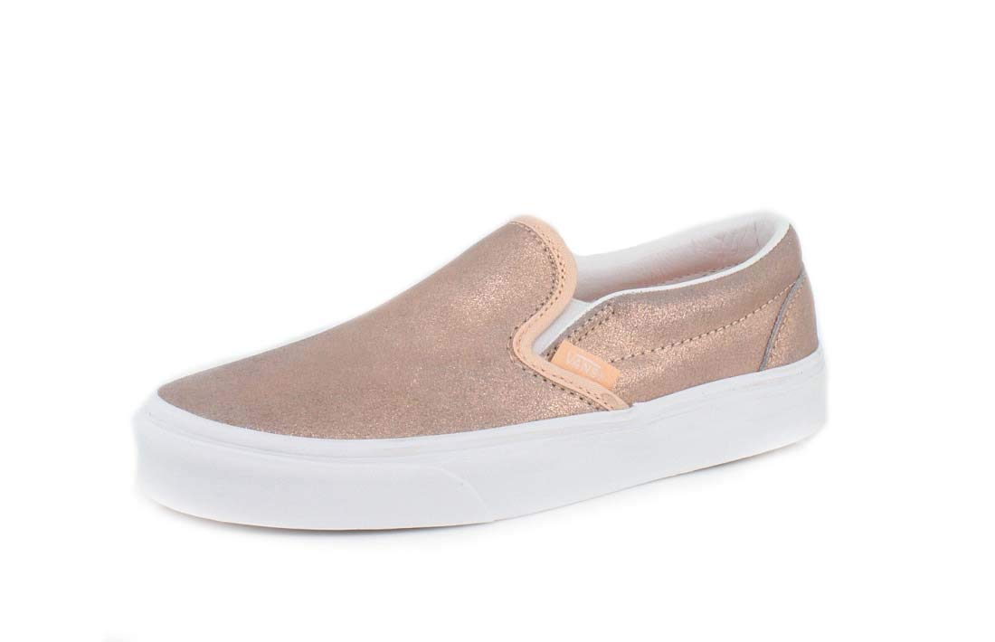 Vans Men's Classic Slip-On Sneakers in Rose Gold | Comfortable Casual Shoes for Everyday Wear | Perfect for Skateboarding, Street Style & Lounge