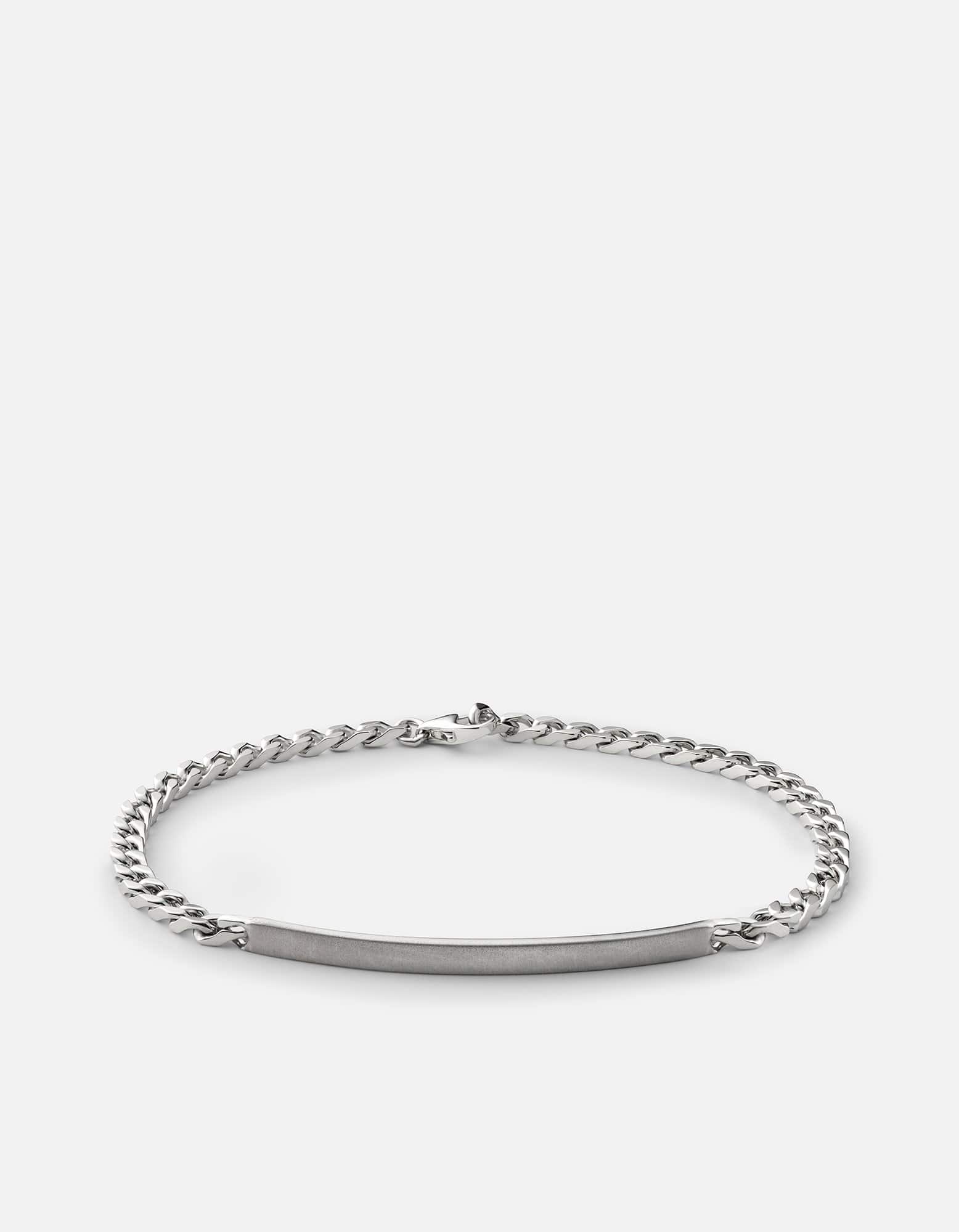 3mm ID Matte Sterling Silver Chain Bracelet for Women - Minimalist Jewelry for Everyday Wear, Gifts & Special Occasions