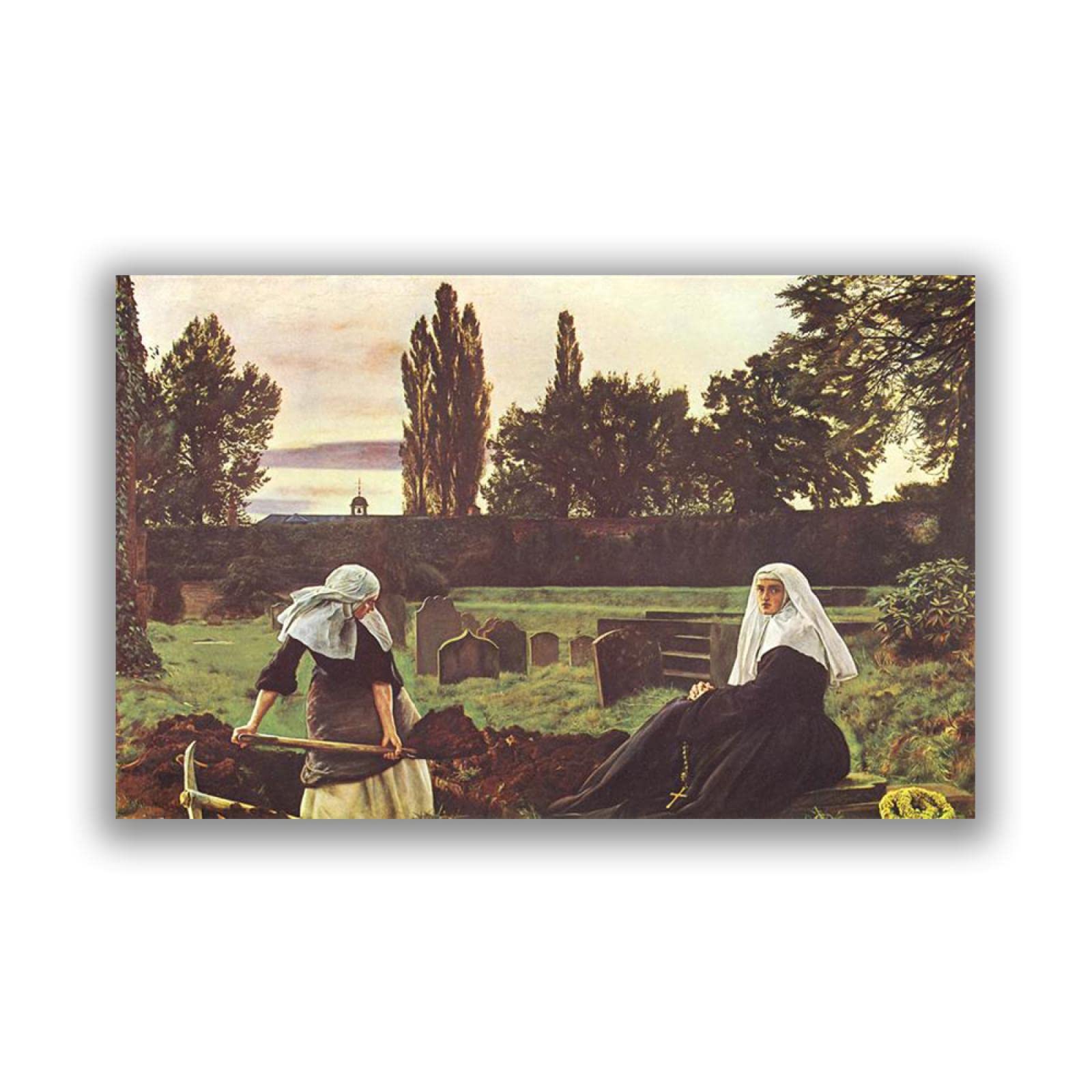 John Everett Millais 'The Vale of Rest' Framed Canvas Print - 40x64cm Modern Wall Art for Living Room, Bedroom & Office Decor - Perfect for Home, Gifts & Interior Design