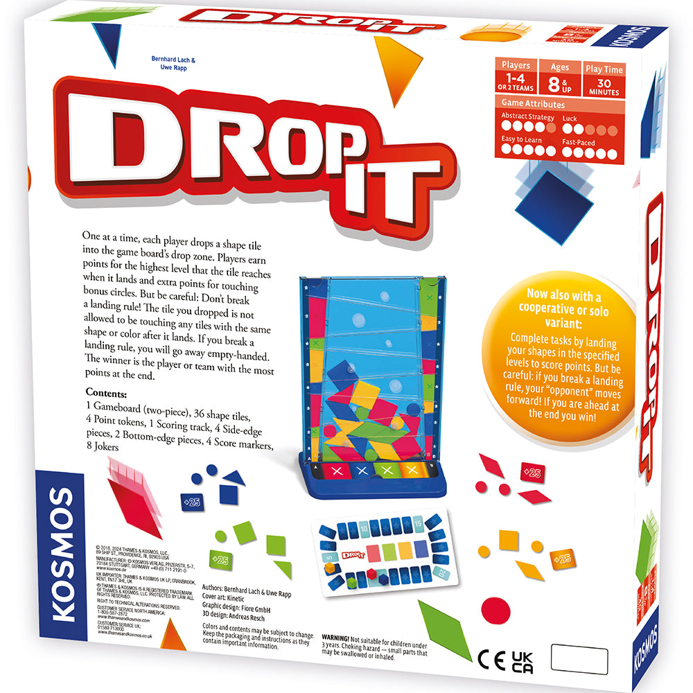 Drop It Version 2 - Fun Family Board Game for Kids & Adults - Perfect for Game Nights, Parties & Indoor Activities