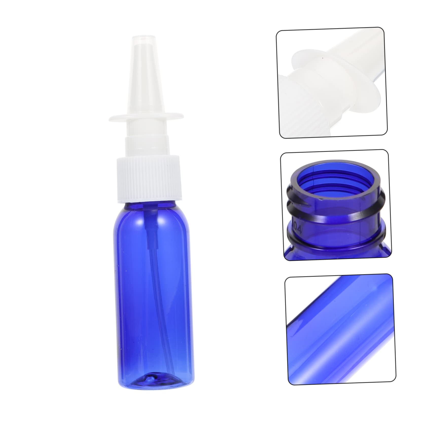 DOITOOL 24 Pack Empty Round Shoulder Spray Bottles with Nose Pump - Essential Oil Containers, Travel Size, Pet Care & Makeup Sprayers - Perfect for DIY, Home, Salon & On-the-Go Use