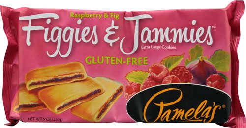 Pamela's Products Gluten Free Extra Large Figgies & Jammies Cookies - Raspberry & Fig Flavor, 9 oz (Pack of 12) | Healthy Snacks for School, Office & Travel