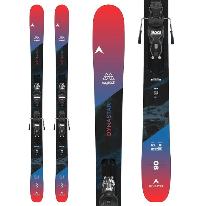 Dynastar Menace 90 Skis with XP11 Bindings 2025 - All-Mountain Performance Skis for Men | Perfect for Powder, Groomers & Freeride Skiing