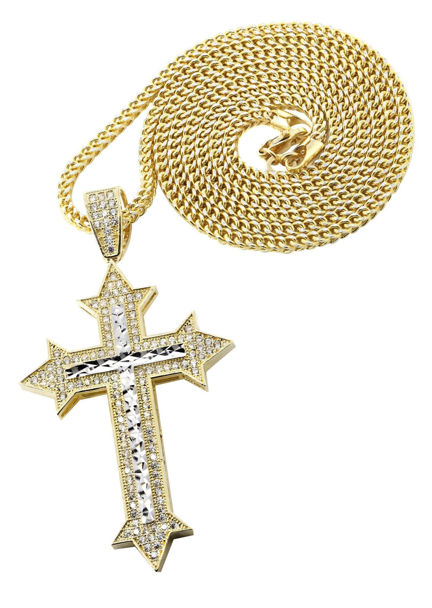 10K Yellow Gold Cross Necklace for Women & Men - 14.7 Grams Solid Gold Religious Jewelry - Perfect for Baptism, First Communion, Confirmation & Everyday Wear