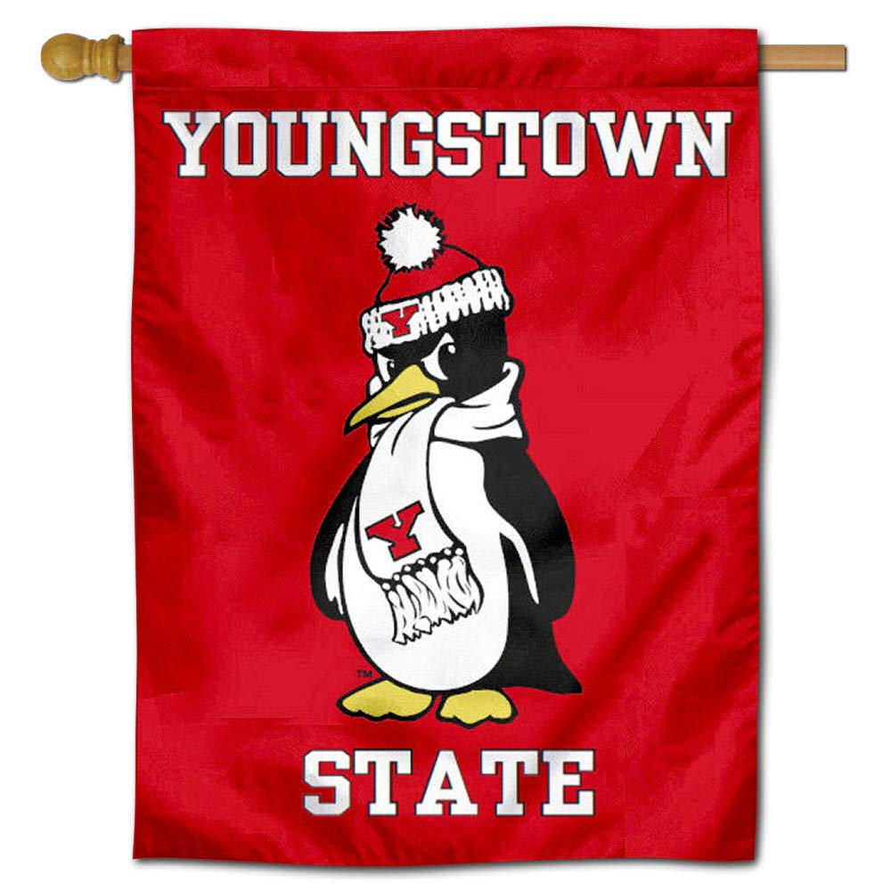Youngstown State University Banner House Flag - Double Sided College Sports Decor for Porch, Yard, and Game Day Tailgating