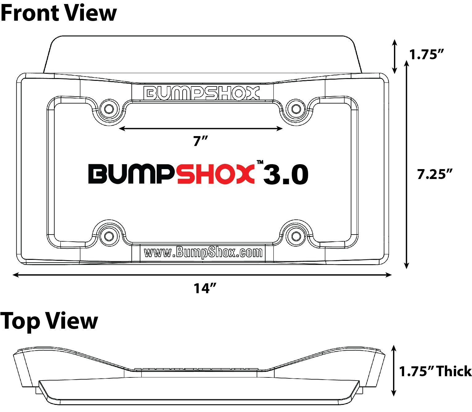 BumpShox 3.0 Front Bumper Guard - 1.75