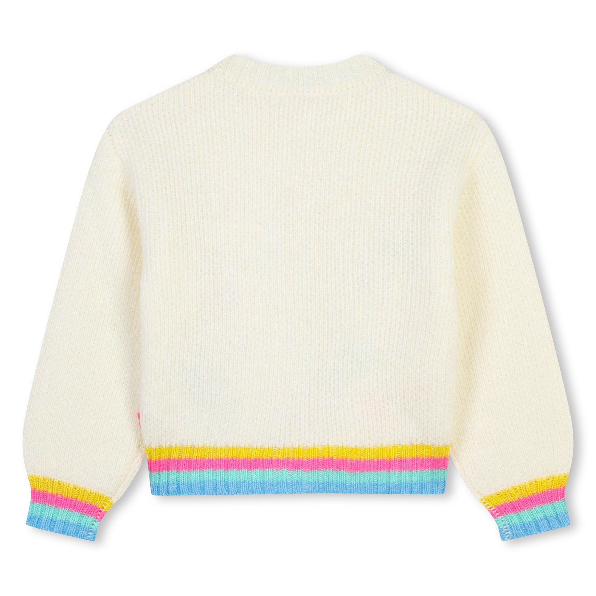 Billieblush Women's Knitted Cardigan Sweater - Ivory Soft Lightweight Open Front Cardigan for Casual Outfits & Layering in Fall/Winter